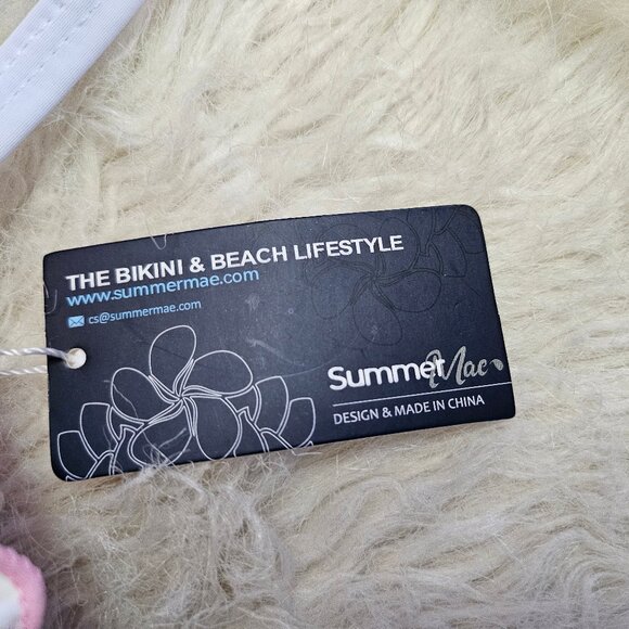 Summer Mae Women's Multicolour Floral Maternity OnePiece Swimsuit Bathing Suit M - Picture 5 of 9